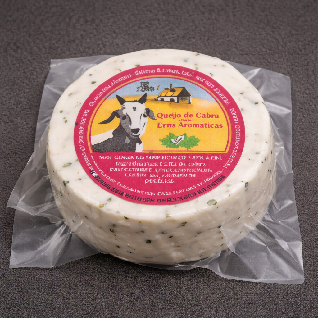 Queijo de Cabra Medio com Ervas Aromáticas Vácuo